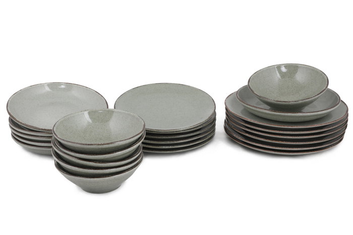 Hermia Vajilla de Porcelana 24 Piezas Verde CXEO24Y2730P03